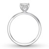 Thumbnail Image 2 of Certified Diamond Solitaire 3/4 ct Princess-cut 14K White Gold (I/SI2)
