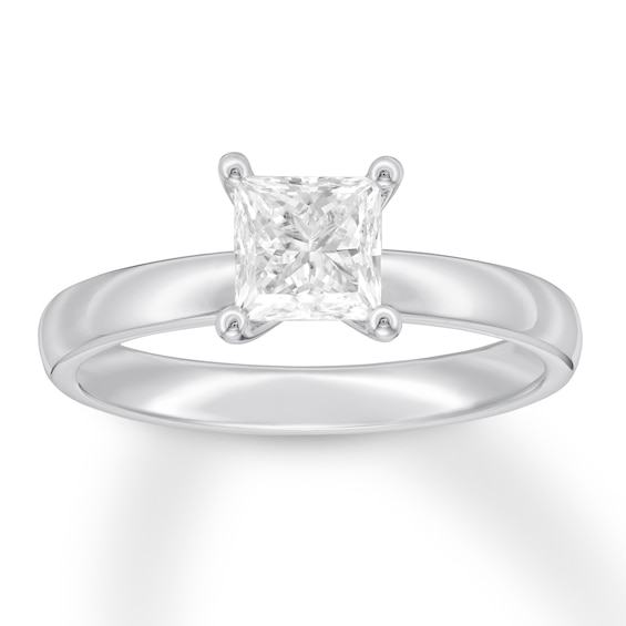 Now + Forever Certified Diamond Solitaire 1 ct Princess-cut 14K White Gold (I/SI2)