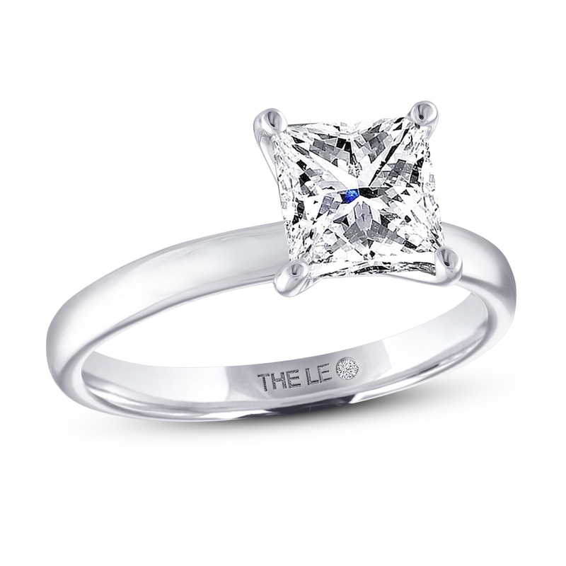 Main Image 1 of THE LEO Artisan Diamond Solitaire Engagement Ring 2 ct tw Princess-cut 14K White Gold