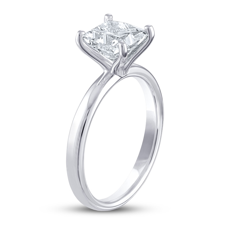 Main Image 2 of THE LEO Artisan Diamond Solitaire Engagement Ring 2 ct tw Princess-cut 14K White Gold