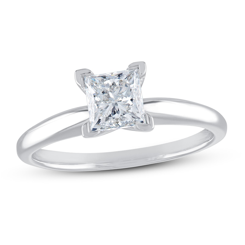 Main Image 1 of Now + Forever Diamond Solitaire Engagement Ring 1/2 ct tw Princess-cut 10K White Gold (I/I3)