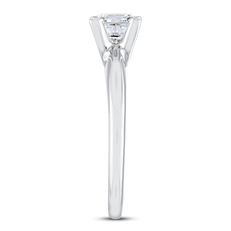 Main Image 2 of Now + Forever Diamond Solitaire Engagement Ring 1 ct tw Princess-cut 10K White Gold (I/I3)