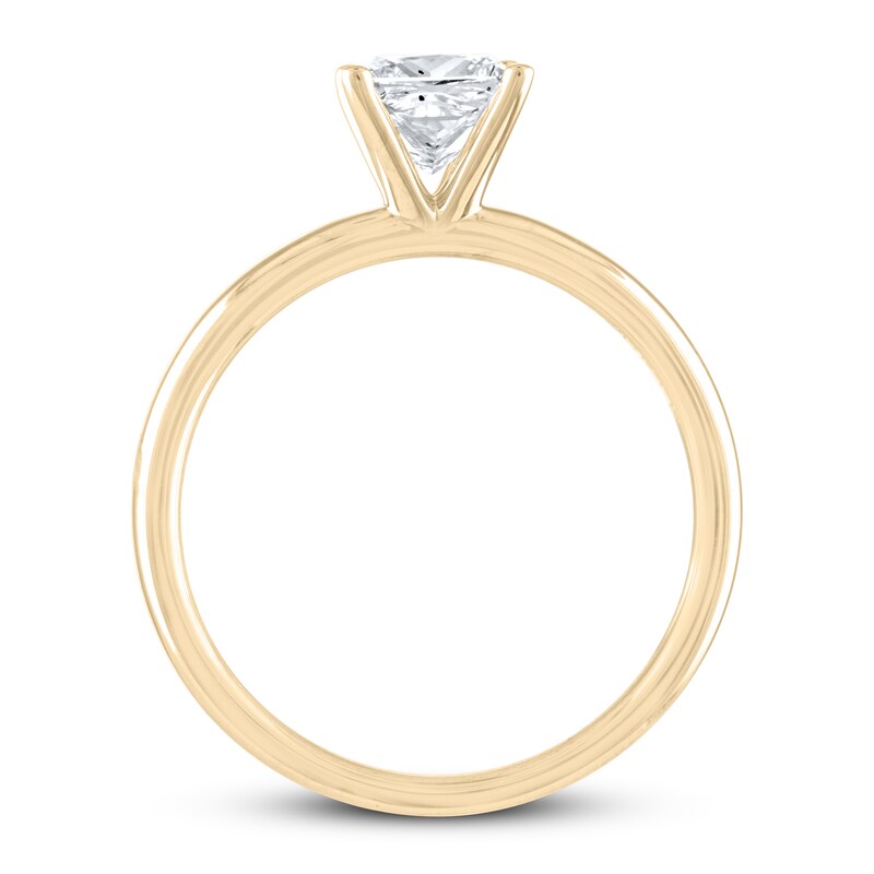THE LEO Artisan Diamond Solitaire Engagement Ring 1 ct tw Princess-cut 14K Yellow Gold
