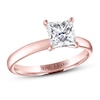 THE LEO Artisan Diamond Solitaire Engagement Ring 1-1/2 ct tw Princess-cut 14K Rose Gold