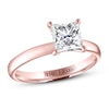 Thumbnail Image 1 of THE LEO Artisan Diamond Solitaire Engagement Ring 1-1/2 ct tw Princess-cut 14K Rose Gold