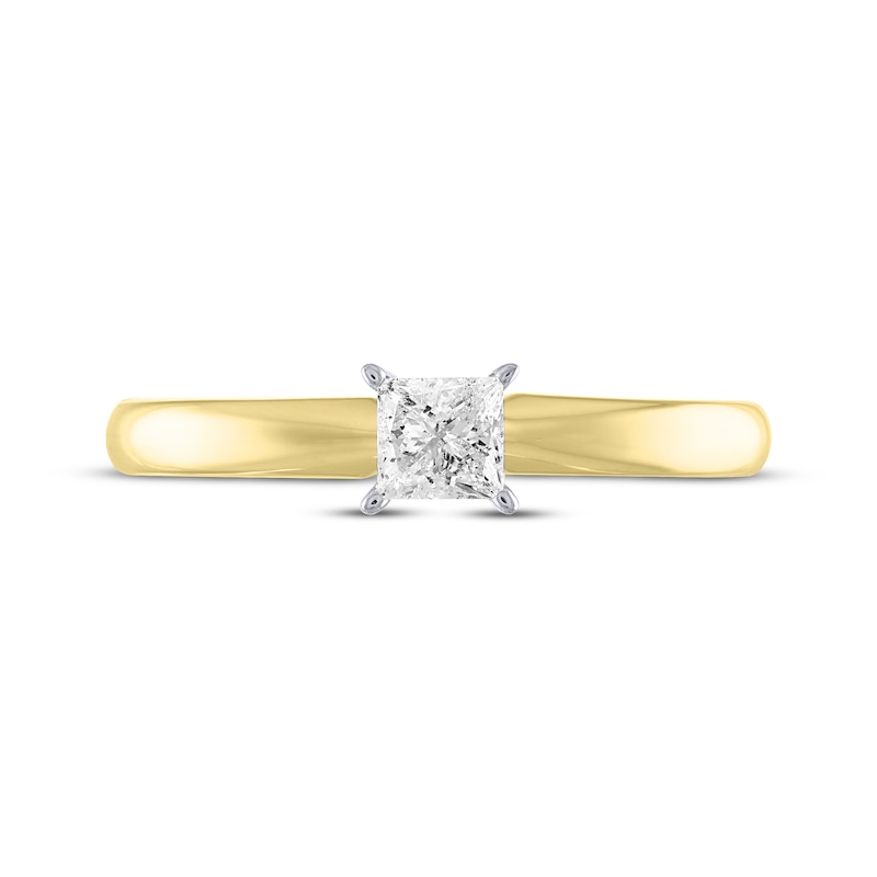 Diamond Solitaire Engagement Ring 1/2 ct tw Princess-Cut 10K Yellow Gold