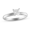 Thumbnail Image 1 of Now + Forever Diamond Solitaire Engagement Ring 1/2 ct tw Princess-cut 10K White Gold (I/I3)