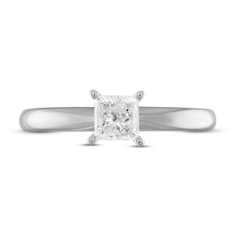 Main Image 3 of Now + Forever Diamond Solitaire Engagement Ring 1/2 ct tw Princess-cut 10K White Gold (I/I3)