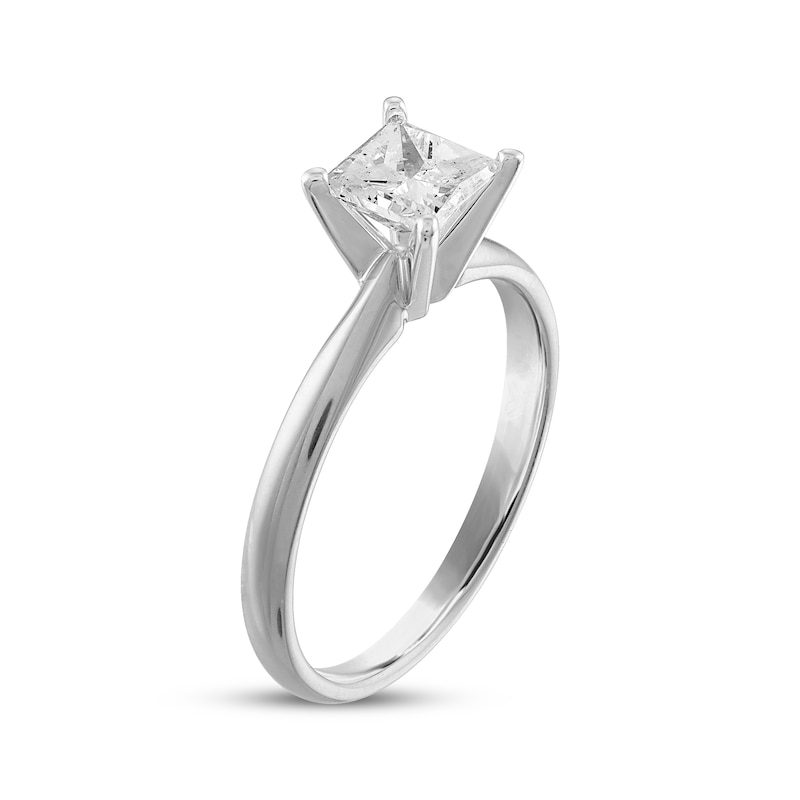 Diamond Solitaire Engagement Ring 1 ct tw Princess-cut 10K White Gold (I/I3)