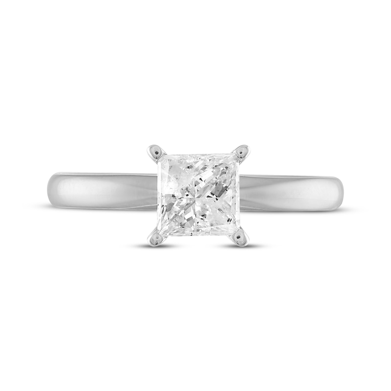 Diamond Solitaire Engagement Ring 1 ct tw Princess-cut 10K White Gold (I/I3)