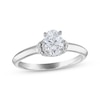 Thumbnail Image 1 of Diamond Engagement Ring 5/8 ct tw Oval & Round-cut 14K White Gold (I/I2)