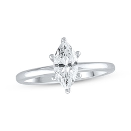 Now + Forever Lab-Grown Diamonds Marquise-Cut Solitaire Engagement Ring 1 ct tw 14K White Gold (F/SI2)