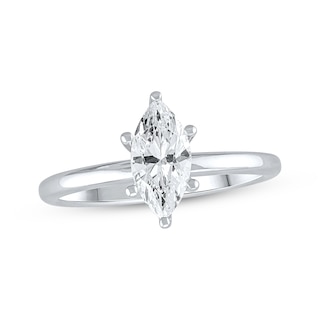 Now + Forever Lab-Grown Diamonds Marquise-Cut Solitaire Engagement Ring 1 ct tw 14K White Gold (F/SI2)