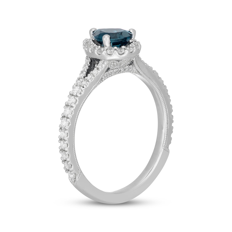Neil Lane Pear-Shaped London Blue Topaz & Diamond Engagement Ring 1/2 ct tw 14K White Gold
