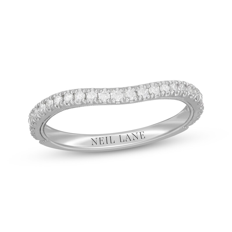 Neil Lane Round Diamond Wedding Band 1/3 ct tw 14K White Gold