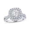 Thumbnail Image 1 of THE LEO Legacy Lab-Grown Diamond Round-Cut Double Frame Engagement Ring 1-5/8 ct tw 14K White Gold
