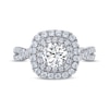 Thumbnail Image 3 of THE LEO Legacy Lab-Grown Diamond Round-Cut Double Frame Engagement Ring 1-5/8 ct tw 14K White Gold