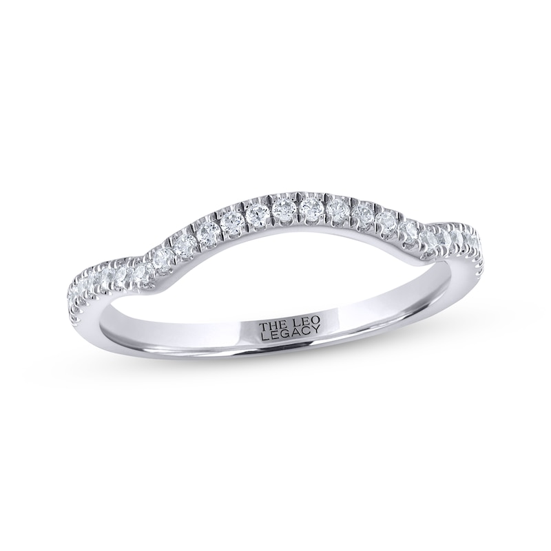 THE LEO Legacy Lab-Created Diamond Contoured Wedding Band 1/5 ct tw 14K White Gold