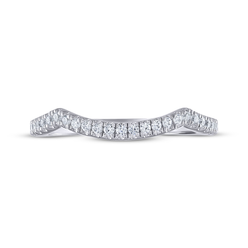 THE LEO Legacy Lab-Created Diamond Contoured Wedding Band 1/5 ct tw 14K White Gold