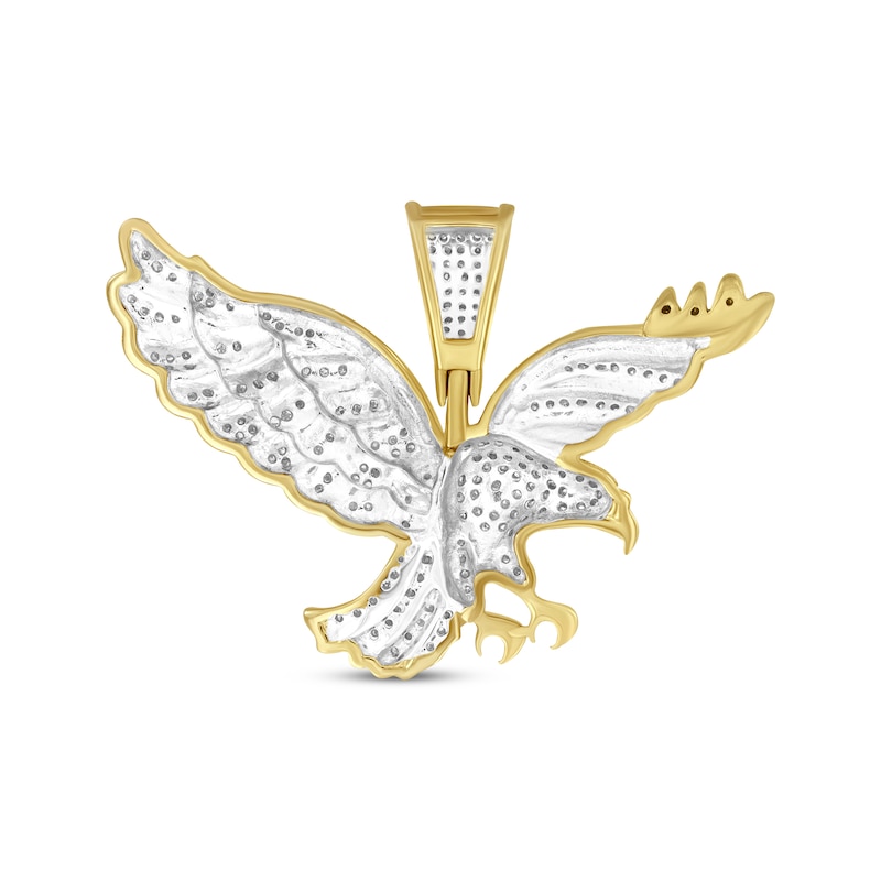 Main Image 4 of Men's Diamond Flying Eagle Charm 1/2 ct tw 10K Yellow Gold