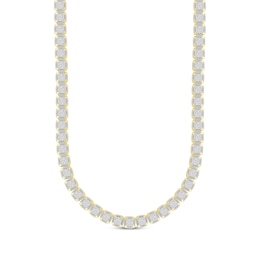Men's Multi-Diamond Cupped Link Necklace 3-1/2 ct tw 10K Yellow Gold 20"