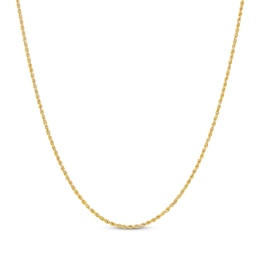 Glitter Rope Chain Necklace 1.6mm Solid 14K Yellow Gold 16"