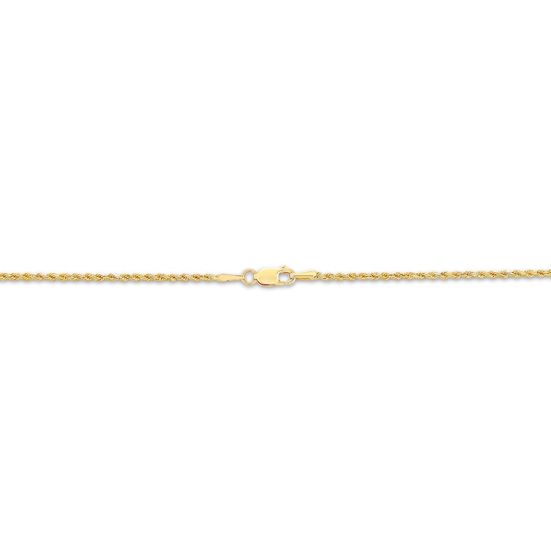 Main Image 2 of Glitter Rope Chain Necklace 1.6mm Solid 14K Yellow Gold 16&quot;