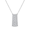 Thumbnail Image 0 of Lab-Created Diamonds by KAY Baguette & Round-Cut Ladder Necklace 5/8 ct tw 14K White Gold 18"