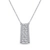 Thumbnail Image 1 of KAY Lab-Grown Diamonds Baguette & Round-Cut Ladder Necklace 5/8 ct tw 14K White Gold 18&quot;