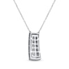 Thumbnail Image 2 of Lab-Created Diamonds by KAY Baguette & Round-Cut Ladder Necklace 5/8 ct tw 14K White Gold 18"