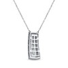 Thumbnail Image 3 of KAY Lab-Grown Diamonds Baguette & Round-Cut Ladder Necklace 5/8 ct tw 14K White Gold 18&quot;