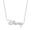 Thumbnail Image 0 of Disney Treasures 100 Years of Disney Diamond "DIsney" Logo Necklace 1/6 ct tw Sterling Silver 17"