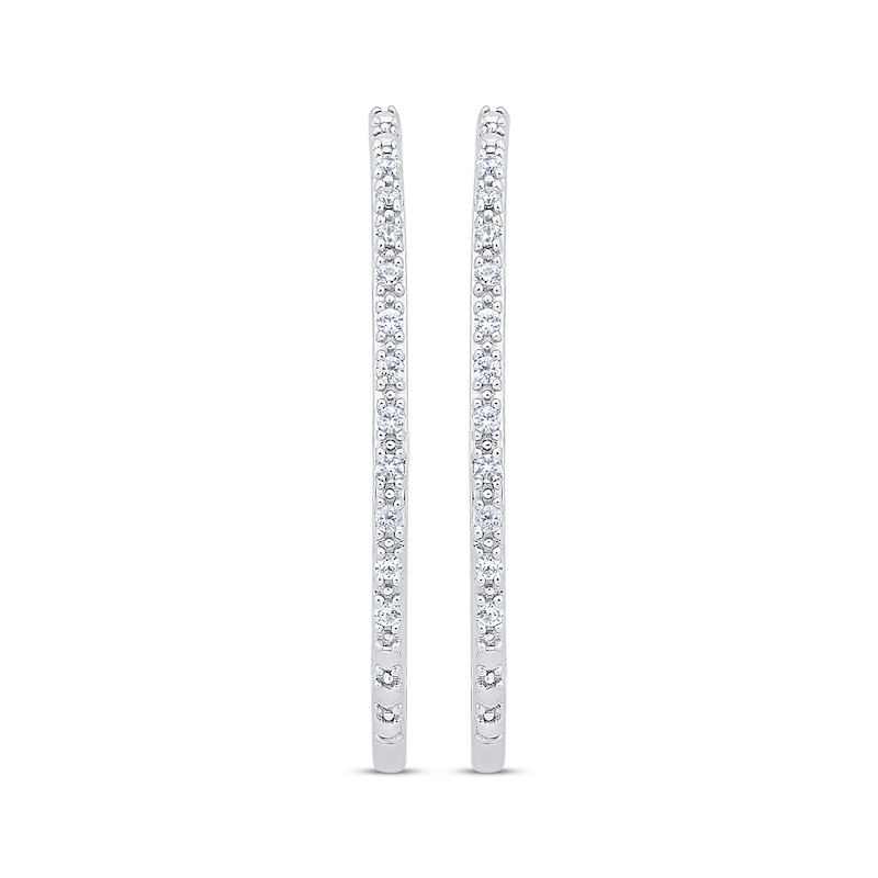 Main Image 2 of Unstoppable Love Diamond Twist Double Hoop Earrings 1/5 ct tw Sterling Silver