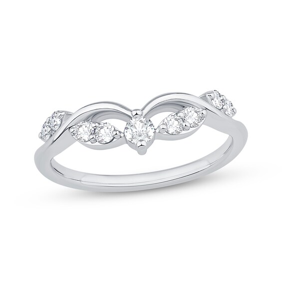 Now + Forever Diamond Contour Ring 1/3 ct tw 14K White Gold