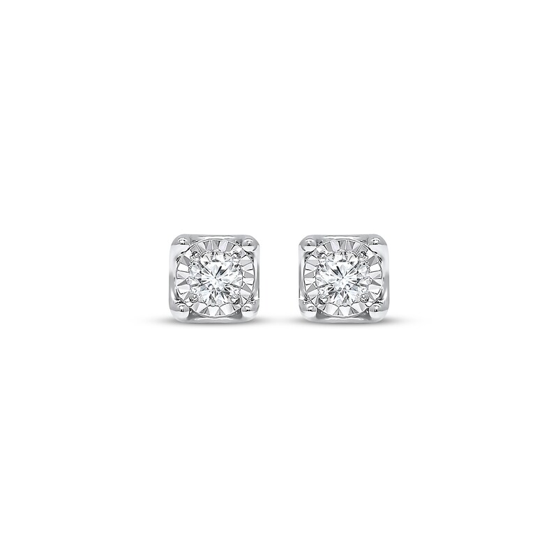 Main Image 2 of Diamond Stud Earrings 1/3 ct tw Sterling Silver (J/I3)