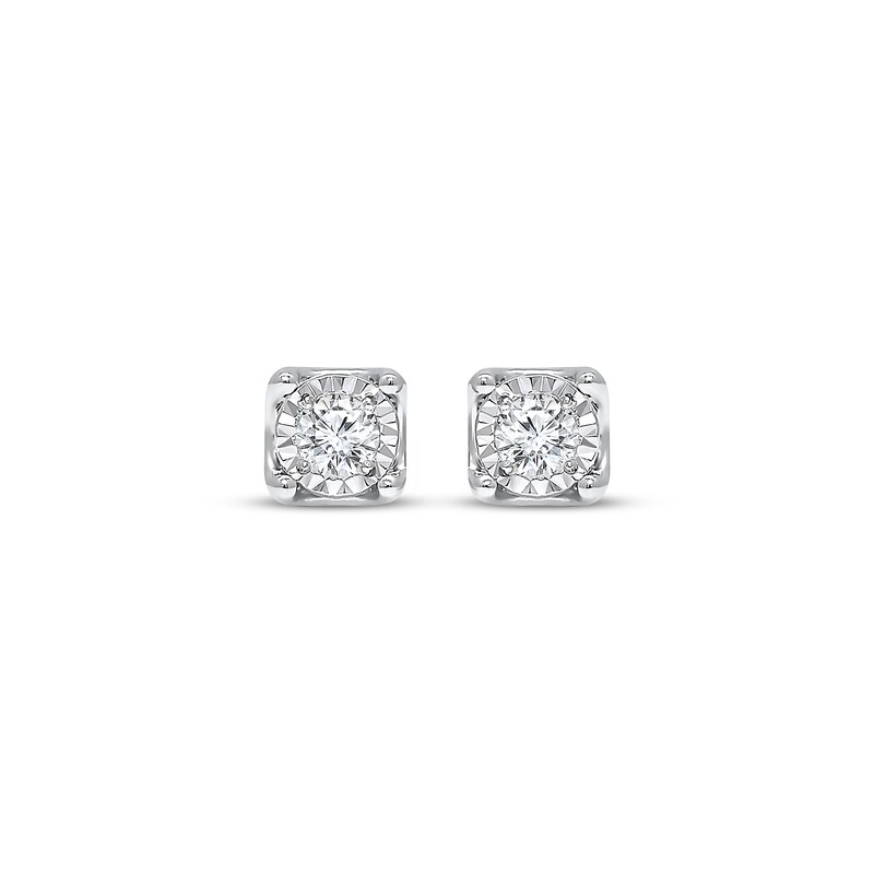 Diamond Stud Earrings 1/3 ct tw Sterling Silver (J/I3)