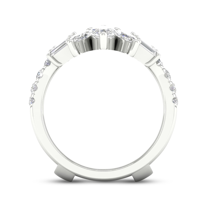 Main Image 4 of Lab-Grown Diamonds Marquise & Baguette-Cut Enhancer Ring 2-1/2 ct tw 14K White Gold