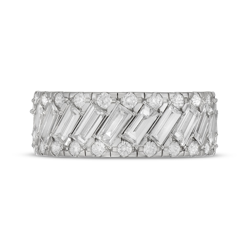 Main Image 3 of Neil Lane Artistry Baguette & Round-Cut Lab-Grown Diamond Anniversary Band 3 ct tw 14K White Gold
