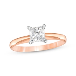 Now + Forever Princess-Cut Diamond Solitaire Engagement Ring 3/4 ct tw 14K Rose Gold (I/I2)