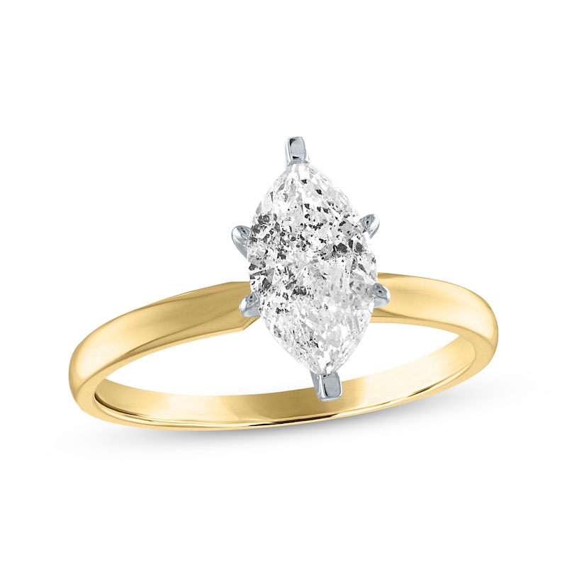 Marquise-Cut Diamond Solitaire Engagement Ring 1 ct tw 14K Yellow Gold (I/I2)