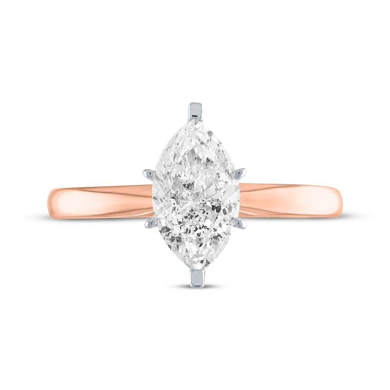 Main Image 3 of Now + Forever Marquise-Cut Diamond Solitaire Engagement Ring 1 ct tw 14K Rose Gold (I/I2)