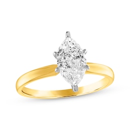 Now + Forever Marquise-Cut Diamond Solitaire Engagement Ring 1/2 ct tw 14K Yellow Gold (I/I2)