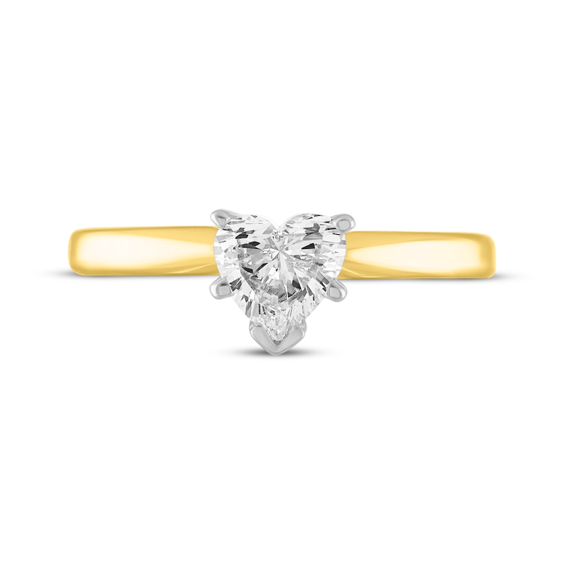 Heart-Shaped Diamond Solitaire Engagement Ring 1/2 ct tw 14K Yellow Gold (I/I2)