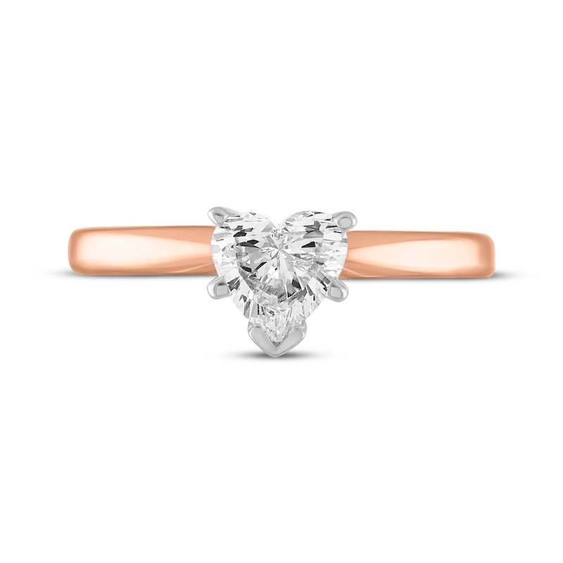 Heart-Shaped Diamond Solitaire Engagement Ring 1 ct tw 14K Rose Gold (I/I2)