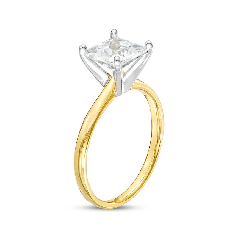 Main Image 2 of Now + Forever Certified Princess-Cut Diamond Solitaire Engagement Ring 2 ct tw 14K Yellow Gold (I/I2)