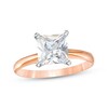 Thumbnail Image 1 of Now + Forever Certified Princess-Cut Diamond Solitaire Engagement Ring 2 ct tw 14K Rose Gold (I/I2)
