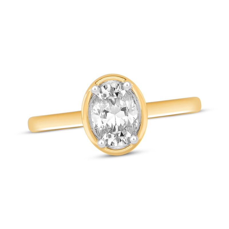 Main Image 1 of Now + Forever Oval-Cut Diamond Solitaire Engagement Ring 1 ct tw 14K Yellow Gold (I/I2)