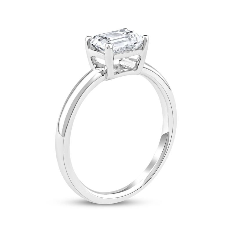 Main Image 2 of Now + Forever Lab-Grown Diamonds East West Emerald-Cut Solitaire Engagement Ring 1 ct tw 14K White Gold (F/SI2)