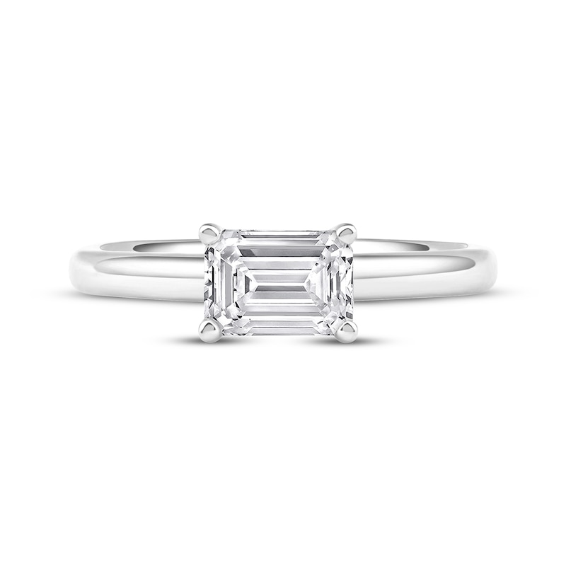 Lab-Created Diamonds by KAY Emerald-Cut Solitaire Engagement Ring 1 ct tw 14K White Gold (F/SI2)