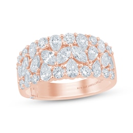 Monique Lhuillier Bliss Marquise, Pear & Round-Cut Lab-Grown Diamond Anniversary Ring 2 ct tw 18K Rose Gold